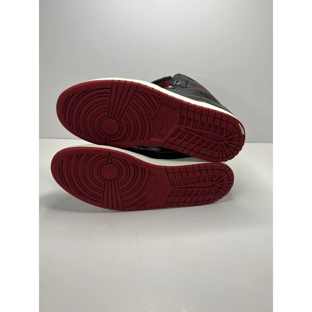 Jordan 1 Mid Black/Black-White-Gym Red Size 12 US  (554725 028)
